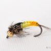 Orange & Yellow Ribbed Barbless Nymph