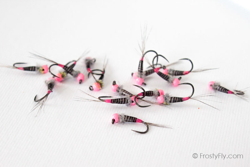 Pink Panther Hot Spot Quill Jig Barbless Nymph 7390 - FrostyFly