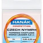 Hanak Tapered Knotless Mono Czech Nymph Leader 15ft 4.5 m - Bicolor