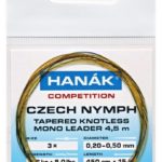 Hanak Tapered Knotless Mono Czech Nymph Leader 15ft 4.5m - Camouflage