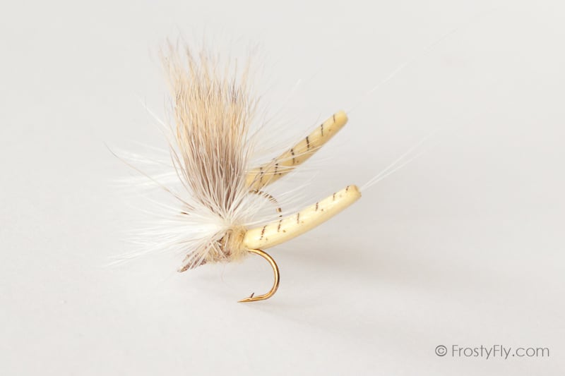 Realistic Elk Wing Parachute Mayfly - White Mayfly