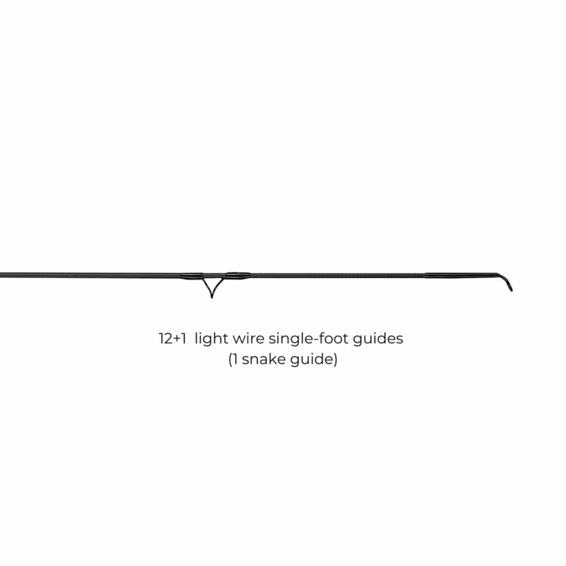 Adams MAX evo Rod - 12+1 light wire single foot guides (1 snake guide)