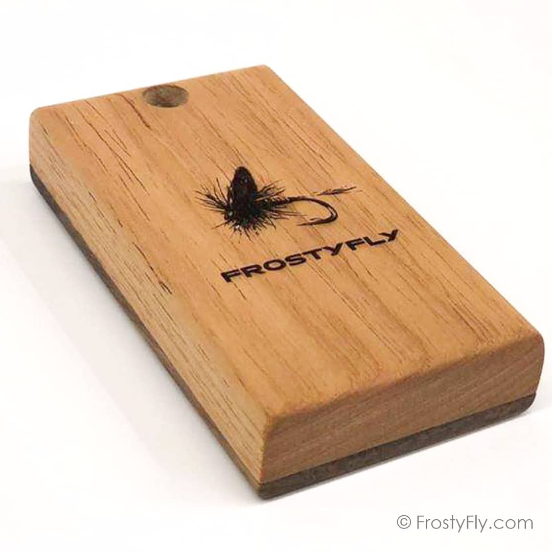 Small Wooden Fly tie box with 5 flies / Fly fishing – Fishingforher