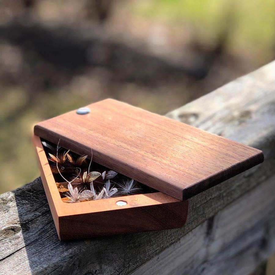 Chechen and Curly Maple Wooden Fly Box – Buraswoodworking