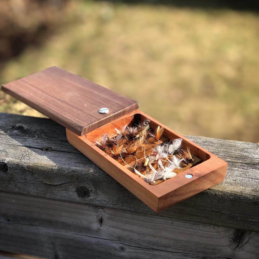 Handmade Cedar Wooden Fly Box - FrostyFly
