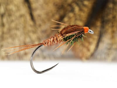Classic Pheasant Tail Nymph tied with Peacock Herl
