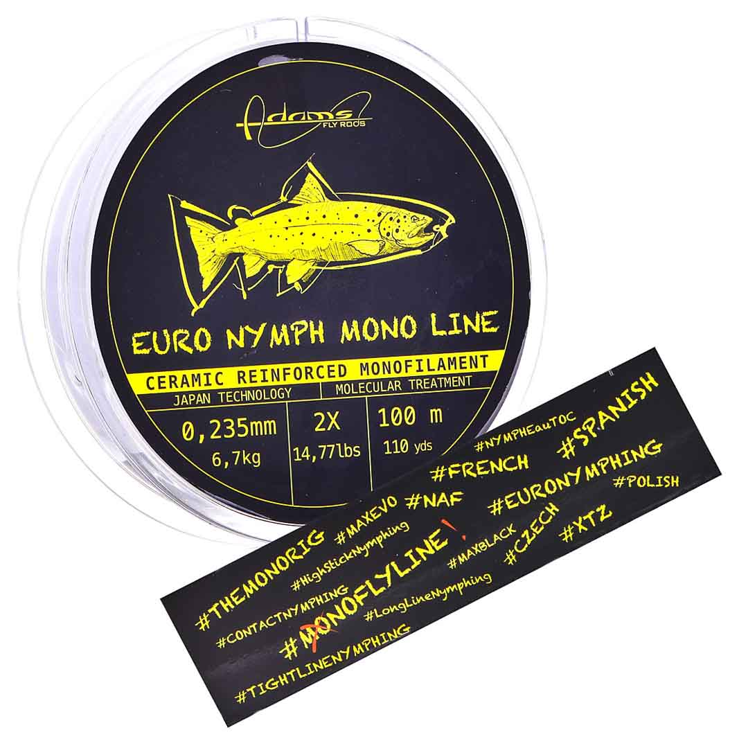 Adams Fly Rods Euro Nymph Mono Line 100 m Vorfachmaterial