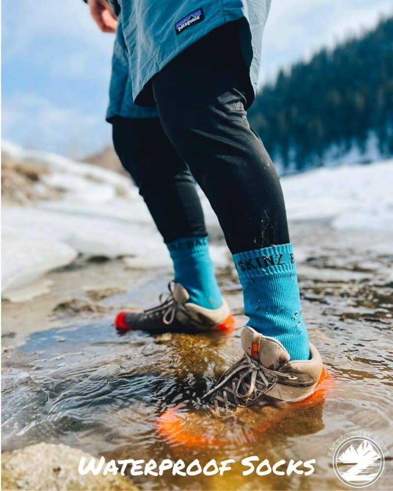 Backcountry Skinz Mid Length Waterproof Socks - Dark Aqua