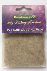 Hemingway's Hare UV Plus Dubbing in Natural